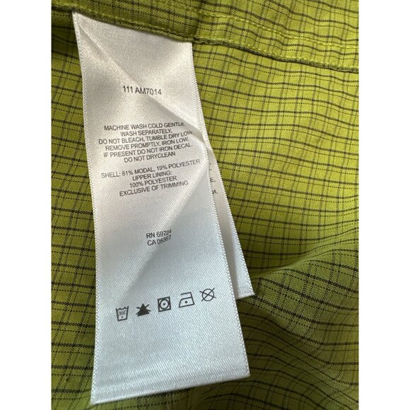 Columbia Mens Omni-Shade Green Plaid Button-Up Short Sleeve Shirt L - Picture 6 of 11